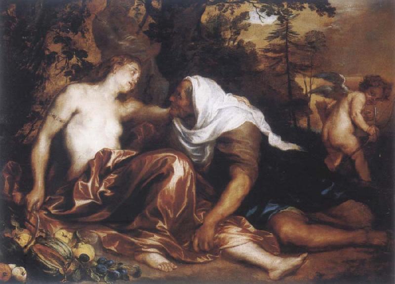 Anthony Van Dyck The funf senses with landscape oil painting image